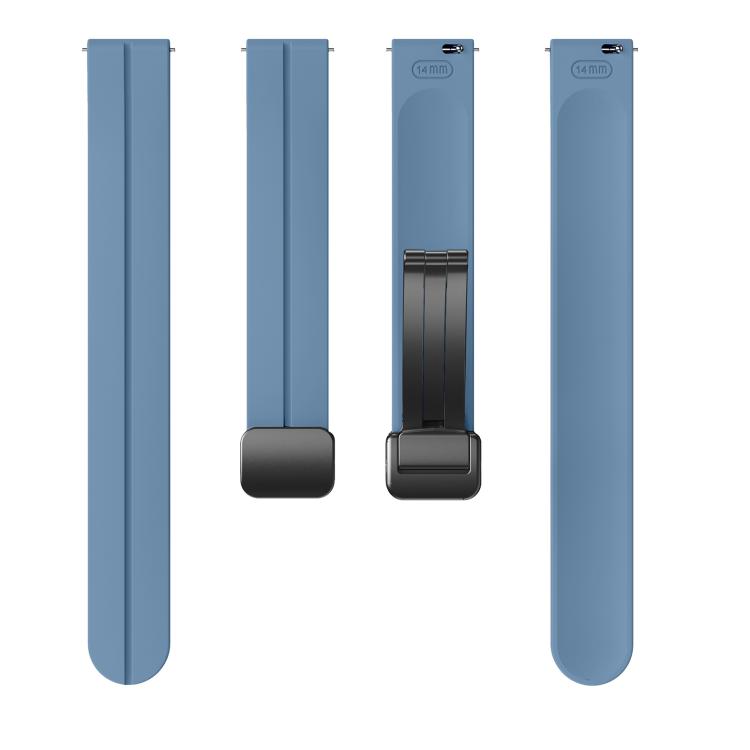 For Garmin Lily 2 14mm Kalebol Magnetic Buckle Silicone Strap(Blue) by Kalebol