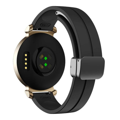 For Garmin Lily 2 14mm Kalebol Magnetic Buckle Silicone Strap(Black) by Kalebol