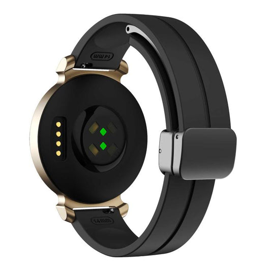 For Garmin Lily 2 14mm Kalebol Magnetic Buckle Silicone Strap(Black) by Kalebol