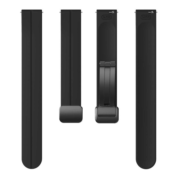 For Garmin Lily 2 14mm Kalebol Magnetic Buckle Silicone Strap(Black) by Kalebol