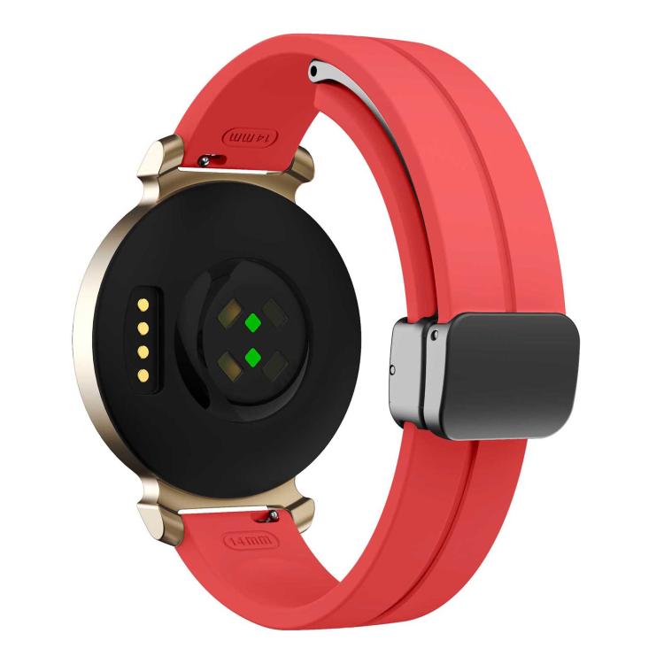 For Garmin Lily 2 14mm Kalebol Magnetic Buckle Silicone Strap(Red) by Kalebol