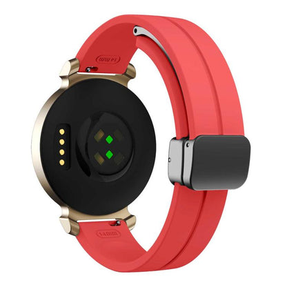 For Garmin Lily 2 14mm Kalebol Magnetic Buckle Silicone Strap(Red) by Kalebol