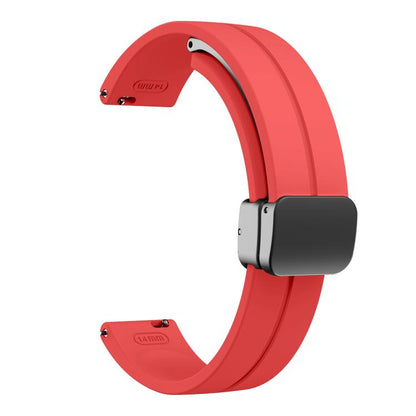 For Garmin Lily 2 14mm Kalebol Magnetic Buckle Silicone Strap(Red) by Kalebol
