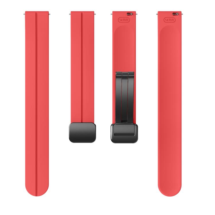 For Garmin Lily 2 14mm Kalebol Magnetic Buckle Silicone Strap(Red) by Kalebol
