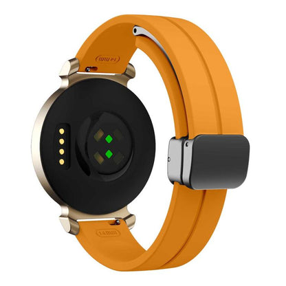 For Garmin Lily 2 14mm Kalebol Magnetic Buckle Silicone Strap(Yellow) by Kalebol