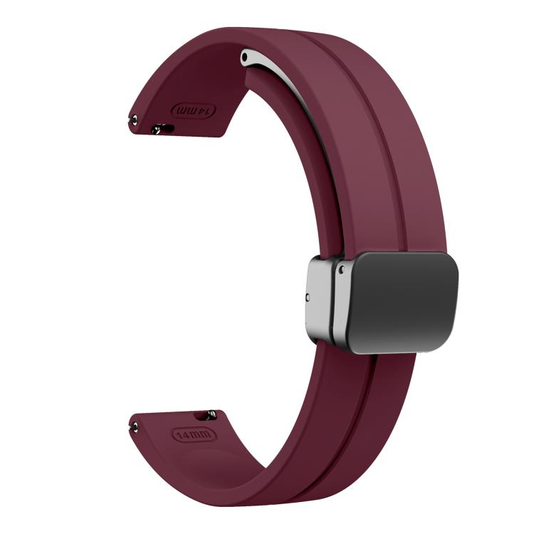 For Garmin Lily 2 14mm Kalebol Magnetic Buckle Silicone Strap(Wine Red) by Kalebol