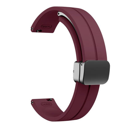 For Garmin Lily 2 14mm Kalebol Magnetic Buckle Silicone Strap(Wine Red) by Kalebol