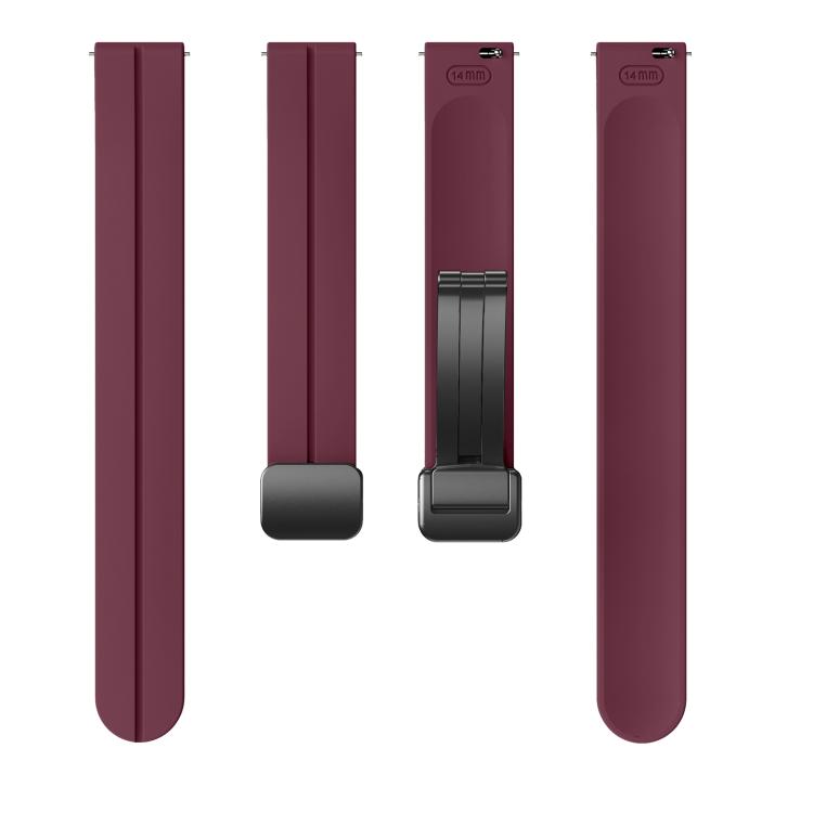For Garmin Lily 2 14mm Kalebol Magnetic Buckle Silicone Strap(Wine Red) by Kalebol