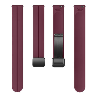For Garmin Lily 2 14mm Kalebol Magnetic Buckle Silicone Strap(Wine Red) by Kalebol