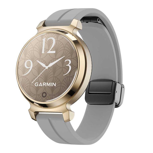 For Garmin Lily 2 14mm Kalebol Magnetic Buckle Silicone Strap(Light Grey) by Kalebol