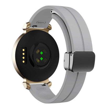 For Garmin Lily 2 14mm Kalebol Magnetic Buckle Silicone Strap(Light Grey) by Kalebol