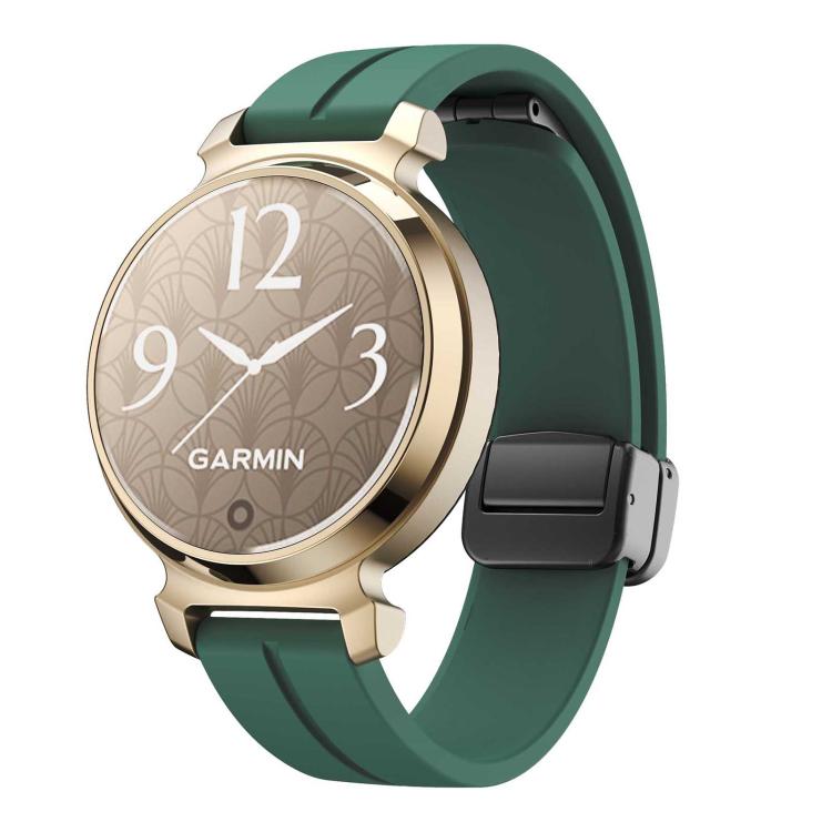 For Garmin Lily 2 14mm Kalebol Magnetic Buckle Silicone Strap(Pine Needle Green) by Kalebol