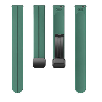 For Garmin Lily 2 14mm Kalebol Magnetic Buckle Silicone Strap(Pine Needle Green) by Kalebol