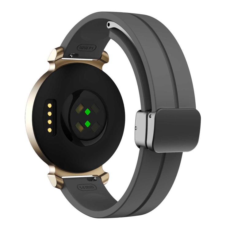 For Garmin Lily 2 14mm Kalebol Magnetic Buckle Silicone Strap(Space Grey) by Kalebol