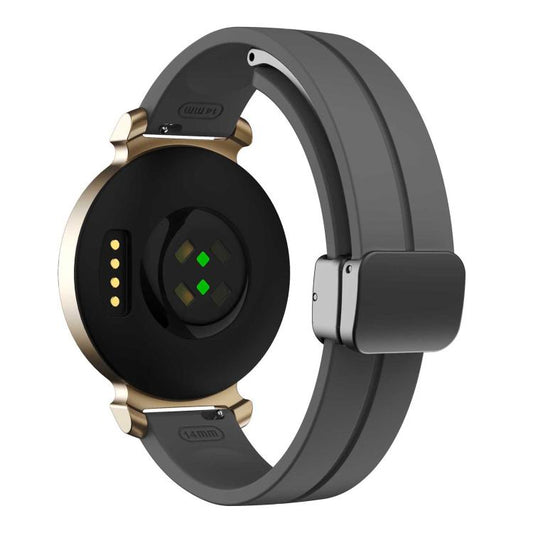 For Garmin Lily 2 14mm Kalebol Magnetic Buckle Silicone Strap(Space Grey) by Kalebol