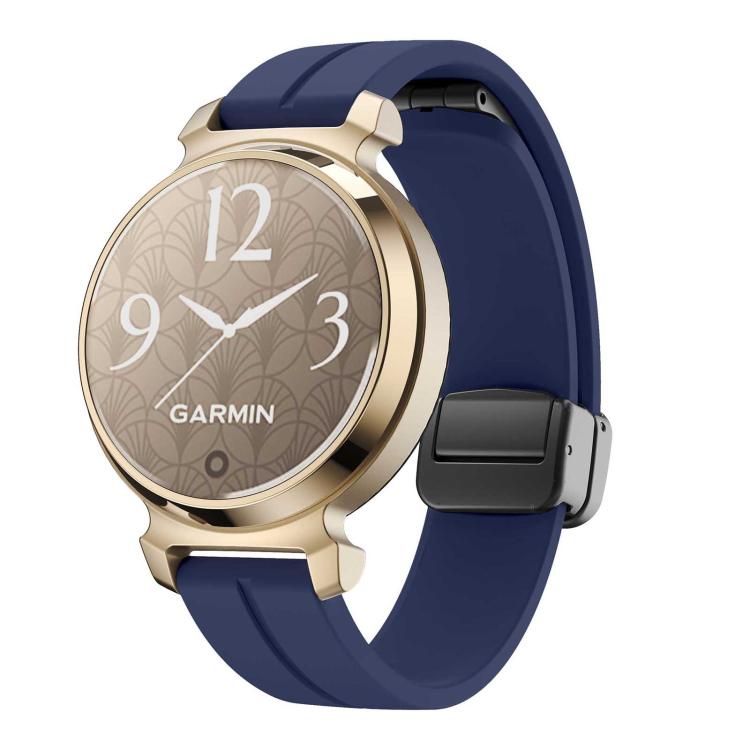 For Garmin Lily 2 14mm Kalebol Magnetic Buckle Silicone Strap(Midnight Blue) by Kalebol
