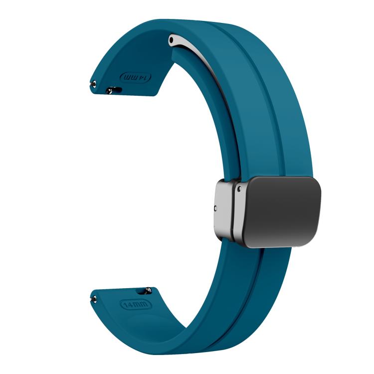 For Garmin Lily 2 14mm Kalebol Magnetic Buckle Silicone Strap(Rock Blue) by Kalebol