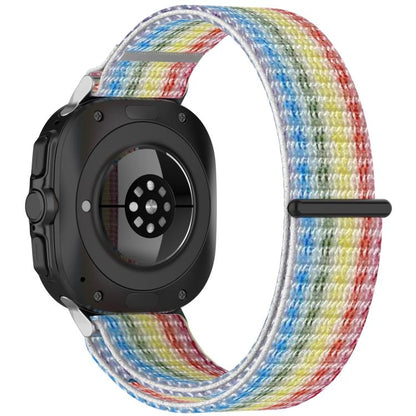 For Samsung Galaxy Watch Ultra 47mm / Ultra 2025 Kalebol Hook and Loop Fastener Nylon Braided Watch Band(Rainbow) by Kalebol