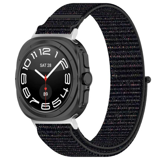For Samsung Galaxy Watch Ultra 47mm / Ultra 2025 Kalebol Hook and Loop Fastener Nylon Braided Watch Band(Official Black) by Kalebol