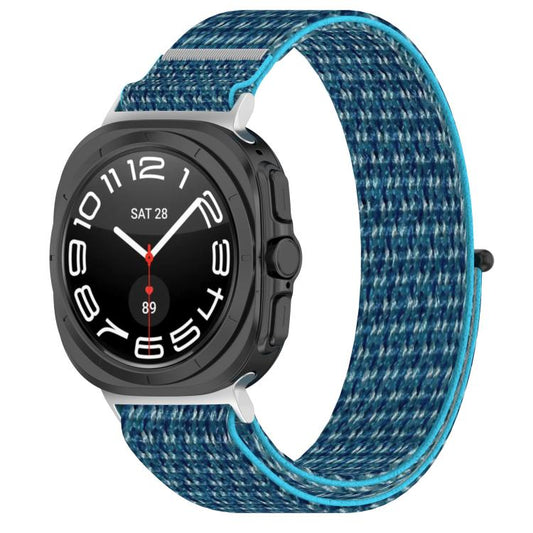 For Samsung Galaxy Watch Ultra 47mm / Ultra 2025 Kalebol Hook and Loop Fastener Nylon Braided Watch Band(Ocean Blue) by Kalebol