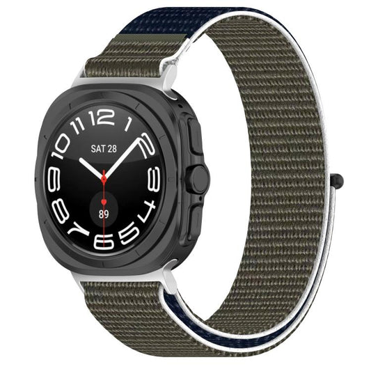 For Samsung Galaxy Watch Ultra 47mm / Ultra 2025 Kalebol Hook and Loop Fastener Nylon Braided Watch Band(Grey Blue) by Kalebol