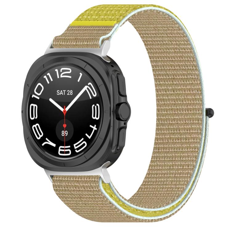 For Samsung Galaxy Watch Ultra 47mm / Ultra 2025 Kalebol Hook and Loop Fastener Nylon Braided Watch Band(Camel) by Kalebol