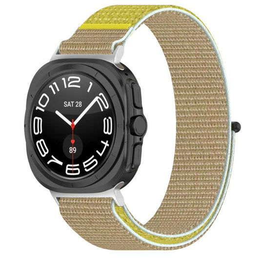 For Samsung Galaxy Watch Ultra 47mm / Ultra 2025 Kalebol Hook and Loop Fastener Nylon Braided Watch Band(Camel) by Kalebol
