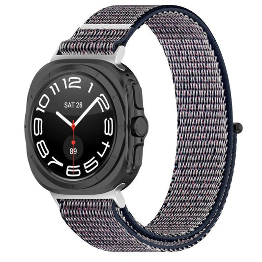 For Samsung Galaxy Watch Ultra 47mm / Ultra 2025 Kalebol Hook and Loop Fastener Nylon Braided Watch Band(Midnight Blue) by Kalebol