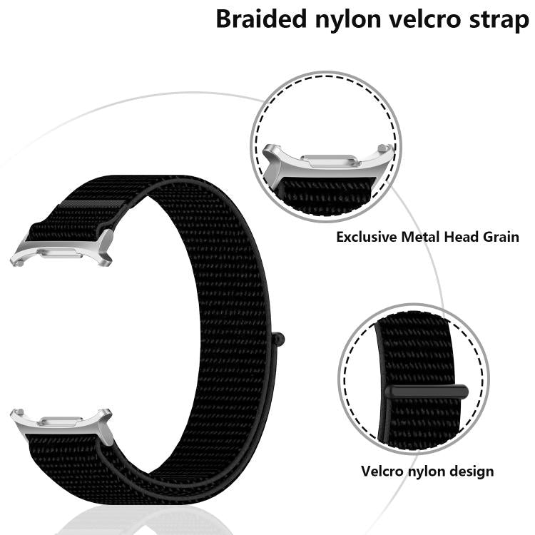 For Samsung Galaxy Watch Ultra 47mm / Ultra 2025 Kalebol Hook and Loop Fastener Nylon Braided Watch Band(Midnight Blue) by Kalebol