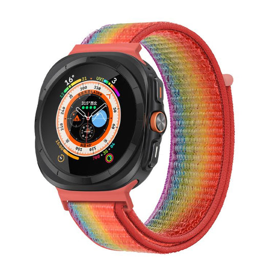 For Samsung Galaxy Watch Ultra 47mm / Ultra 2025 Kalebol Quick Release Nylon Braided Watch Band(Rainbow) by Kalebol