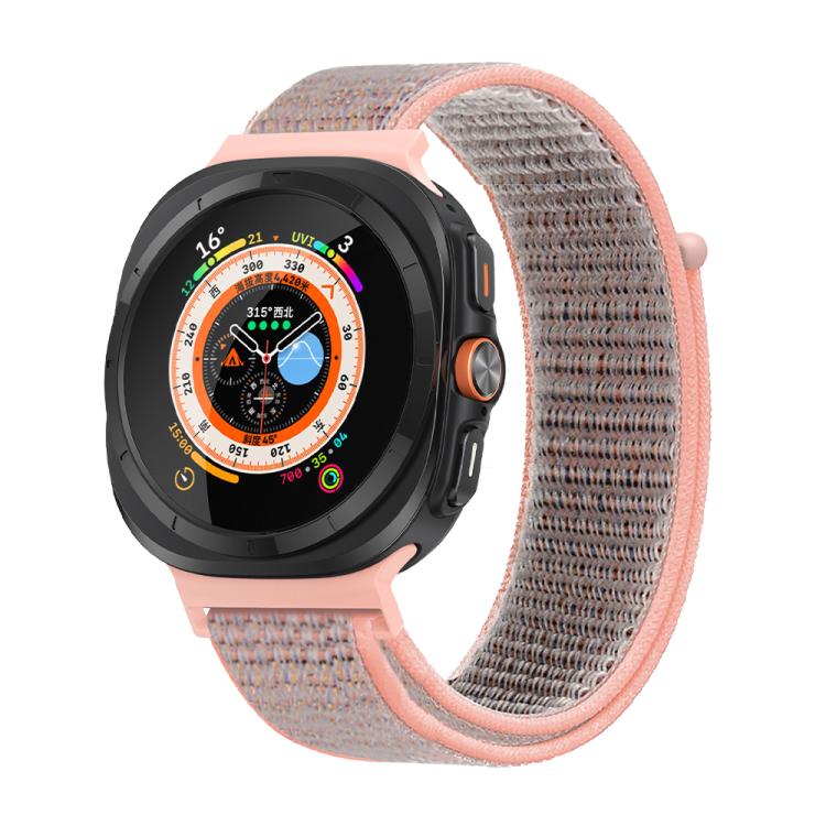For Samsung Galaxy Watch Ultra 47mm / Ultra 2025 Kalebol Quick Release Nylon Braided Watch Band(Pink Sand) by Kalebol