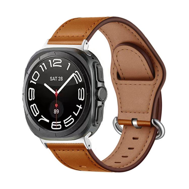 For Samsung Galaxy Watch Ultra 47mm / Ultra 2025 Kalebol Genuine Leather Watch Band(Brown) by Kalebol
