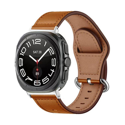 For Samsung Galaxy Watch Ultra 47mm / Ultra 2025 Kalebol Genuine Leather Watch Band(Brown) by Kalebol