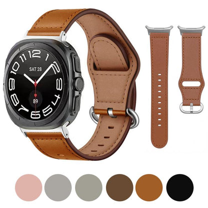 For Samsung Galaxy Watch Ultra 47mm / Ultra 2025 Kalebol Genuine Leather Watch Band(Dark Grey) by Kalebol