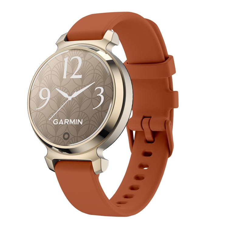 For Garmin Lily 2 14mm Kalebol Pin Buckle Silicone Strap(Mocha Brown) by Kalebol
