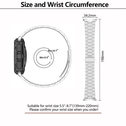 For Samsung Galaxy Watch Ultra 47mm / Ultra 2025 Kalebol Three-bead Steel Watch Band(Silver) by Kalebol