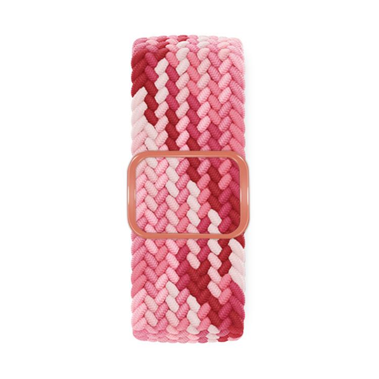For Apple Watch 42mm / 41mm / 40mm / 38mm Kalebol Eight Buckle Nylon Braided Watch Band(Strawberry Red) by Kalebol