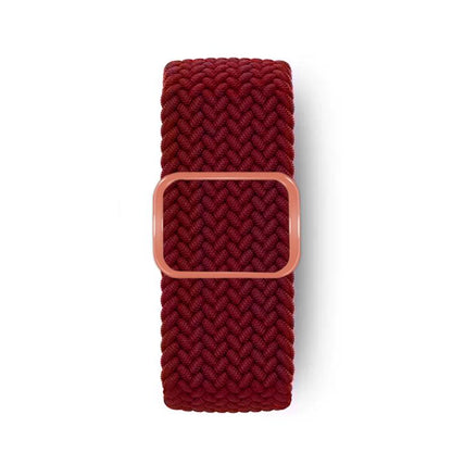 For Apple Watch 42mm / 41mm / 40mm / 38mm Kalebol Eight Buckle Nylon Braided Watch Band(Wine Red) by Kalebol