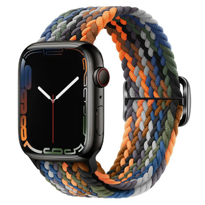 For Apple Watch 42mm / 41mm / 40mm / 38mm Kalebol Eight Buckle Nylon Braided Watch Band(Camouflage) by Kalebol