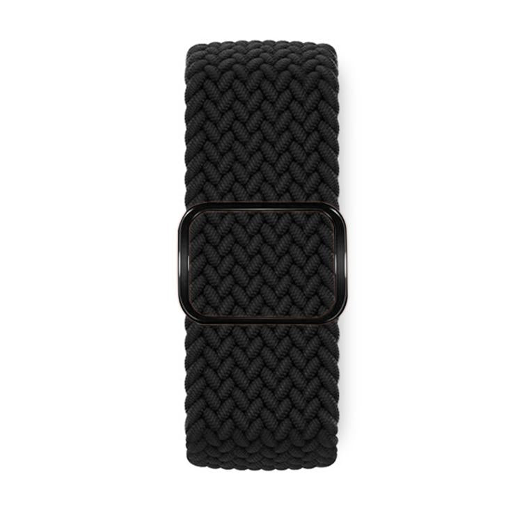 For Apple Watch 42mm / 41mm / 40mm / 38mm Kalebol Eight Buckle Nylon Braided Watch Band(Black) by Kalebol