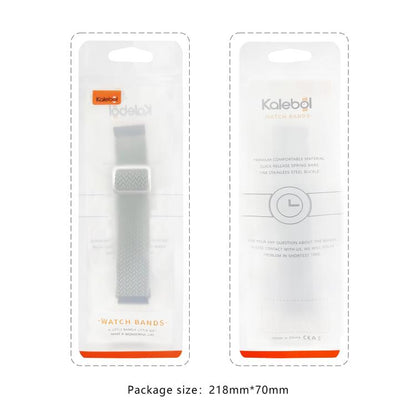 For Apple Watch 42mm / 41mm / 40mm / 38mm Kalebol Eight Buckle Nylon Braided Watch Band(Black White) by Kalebol