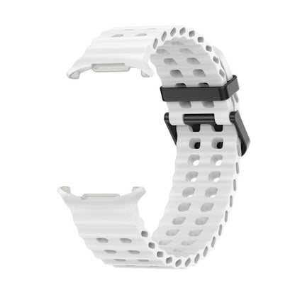 For Samsung Galaxy Watch Ultra 47mm / Ultra 2025 Kalebol Porous Breathable Silicone Watch Band(White) by Kalebol