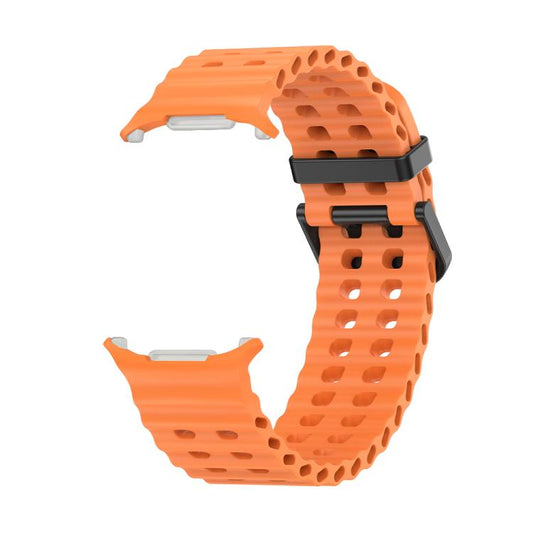 For Samsung Galaxy Watch Ultra 47mm / Ultra 2025 Kalebol Porous Breathable Silicone Watch Band(Orange) by Kalebol
