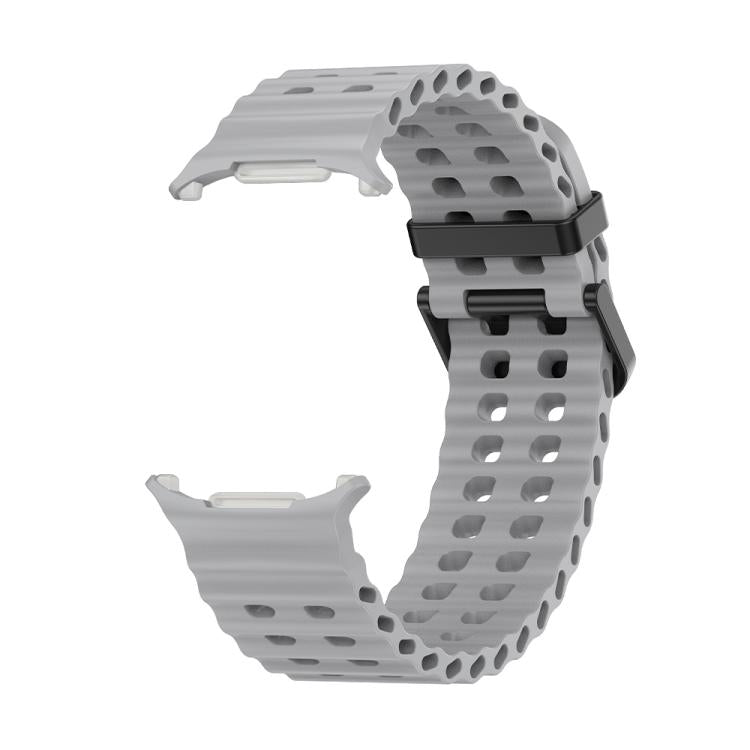 For Samsung Galaxy Watch Ultra 47mm / Ultra 2025 Kalebol Porous Breathable Silicone Watch Band(Grey) by Kalebol