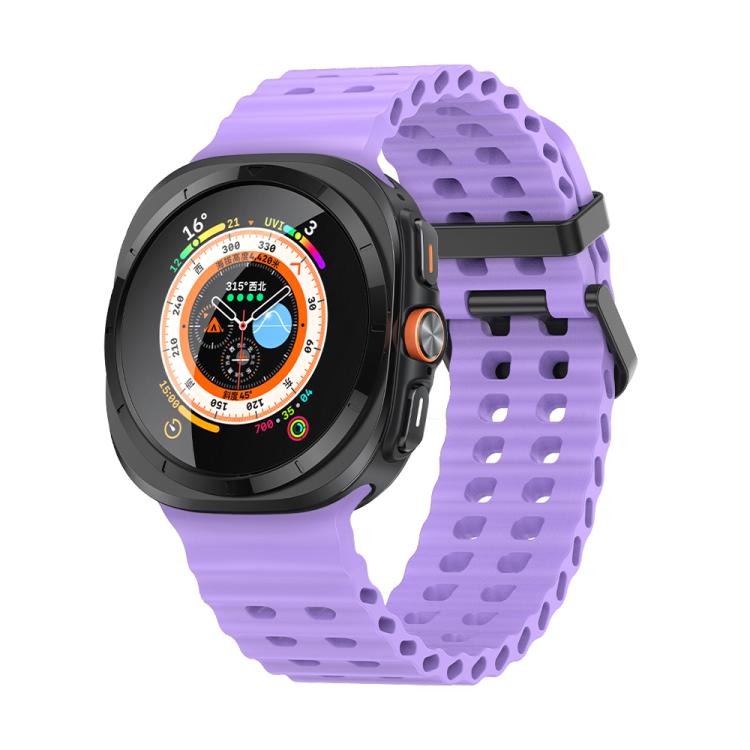 For Samsung Galaxy Watch Ultra 47mm / Ultra 2025 Kalebol Porous Breathable Silicone Watch Band(Lilac) by Kalebol