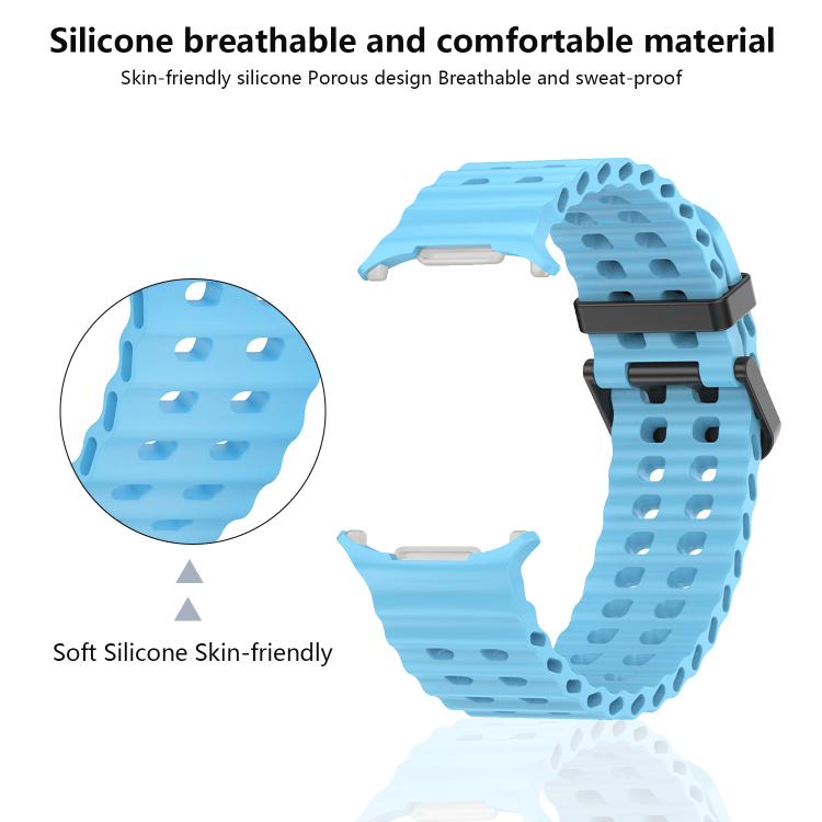 For Samsung Galaxy Watch Ultra 47mm / Ultra 2025 Kalebol Porous Breathable Silicone Watch Band(Teal) by Kalebol