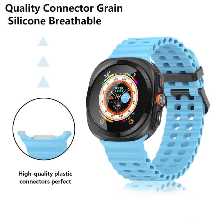 For Samsung Galaxy Watch Ultra 47mm / Ultra 2025 Kalebol Porous Breathable Silicone Watch Band(Cloud Blue) by Kalebol