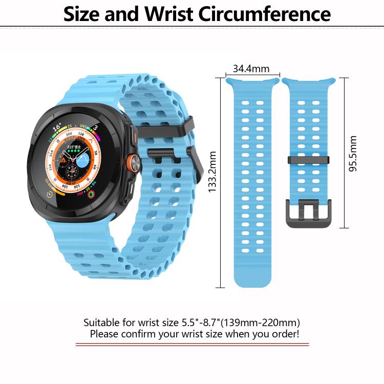 For Samsung Galaxy Watch Ultra 47mm / Ultra 2025 Kalebol Porous Breathable Silicone Watch Band(Teal) by Kalebol