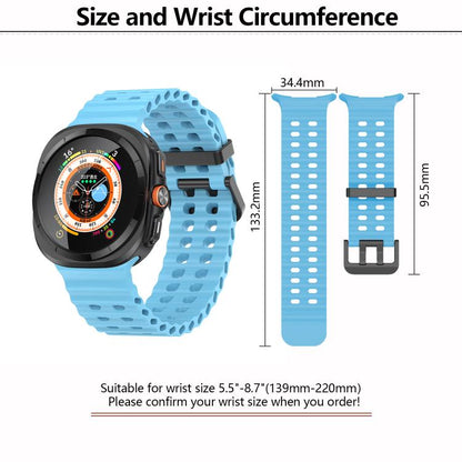 For Samsung Galaxy Watch Ultra 47mm / Ultra 2025 Kalebol Porous Breathable Silicone Watch Band(Teal) by Kalebol