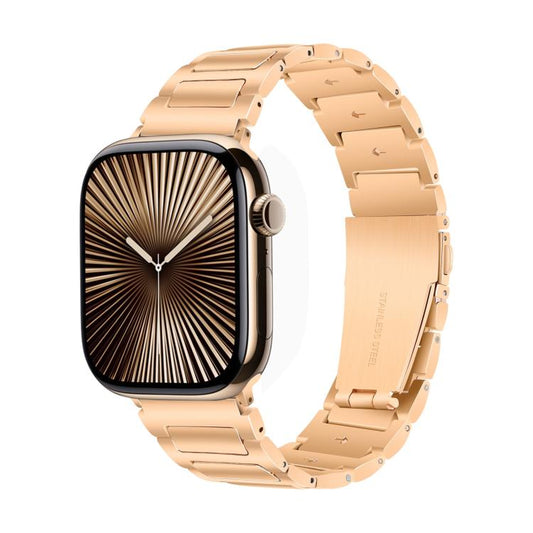 For Apple Watch 42mm / 41mm / 40mm / 38mm Kalebol Tooling Metal Zinc Alloy Watch Band(Rose Gold) by Kalebol